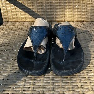 Fitflop Black Sequin Sandals